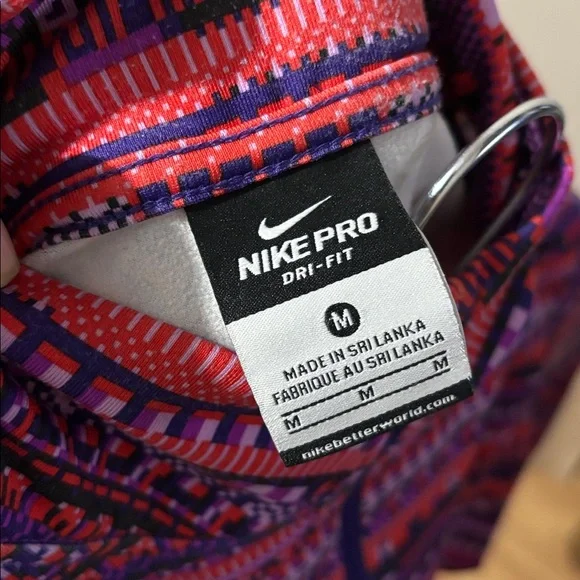 Nike Dri Fit Quarter Zip Long Sleeve Athletic Top Shirt Size Medium Abstract - Picture 10 of 11